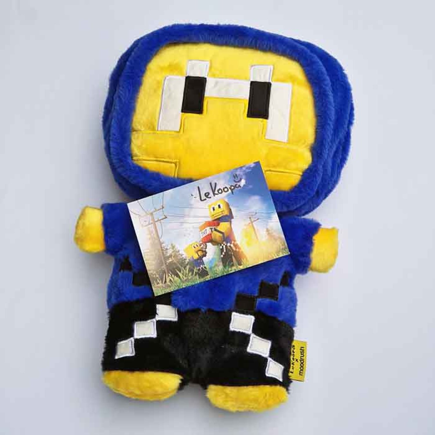 LeKoopa Skin Pillow Face Plush Cushion Emoticon Yellow Blue