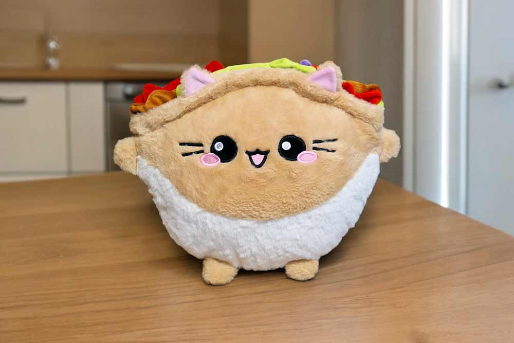 Kebab Cat Plush Lettuce Meat Kitten